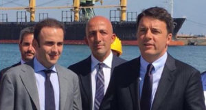 La visita del Premier Matteo Renzi al cantiere di Taranto nel 2016